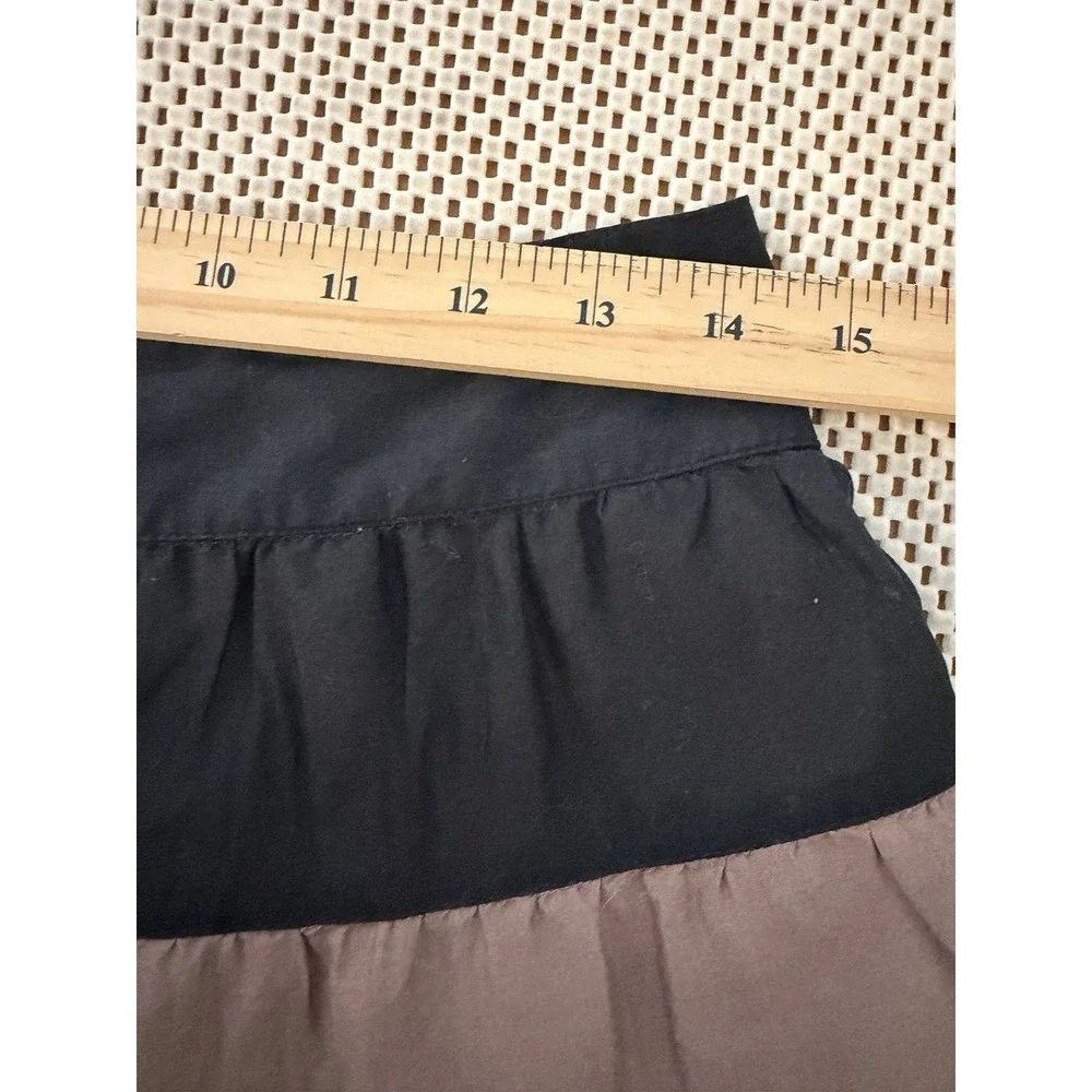 Y2K Mossimo Tiered Prairie Skirt 4 Midi A Line Quiet Luxury Color Block Preppy